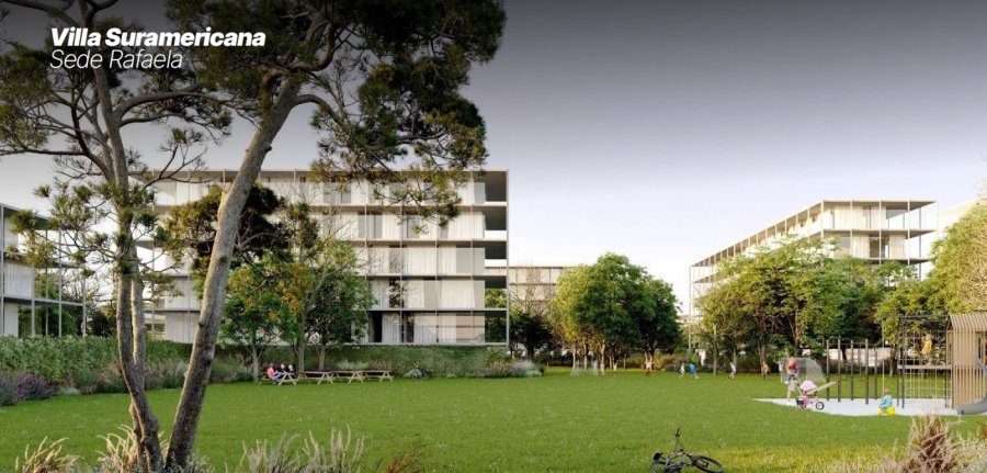 VILLA SURAMERICANA. Un conjunto de departamentos donde se alojarán más de 400 deportistas y que tras los Juegos se destinará a vivienda social.