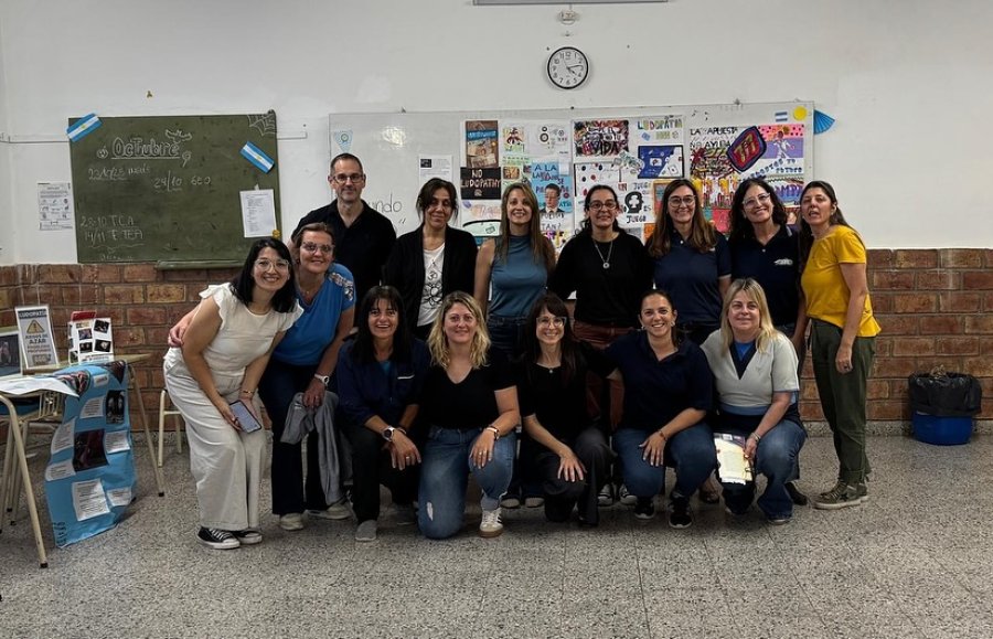 los estudiantes que impulsaron la interesante realización.