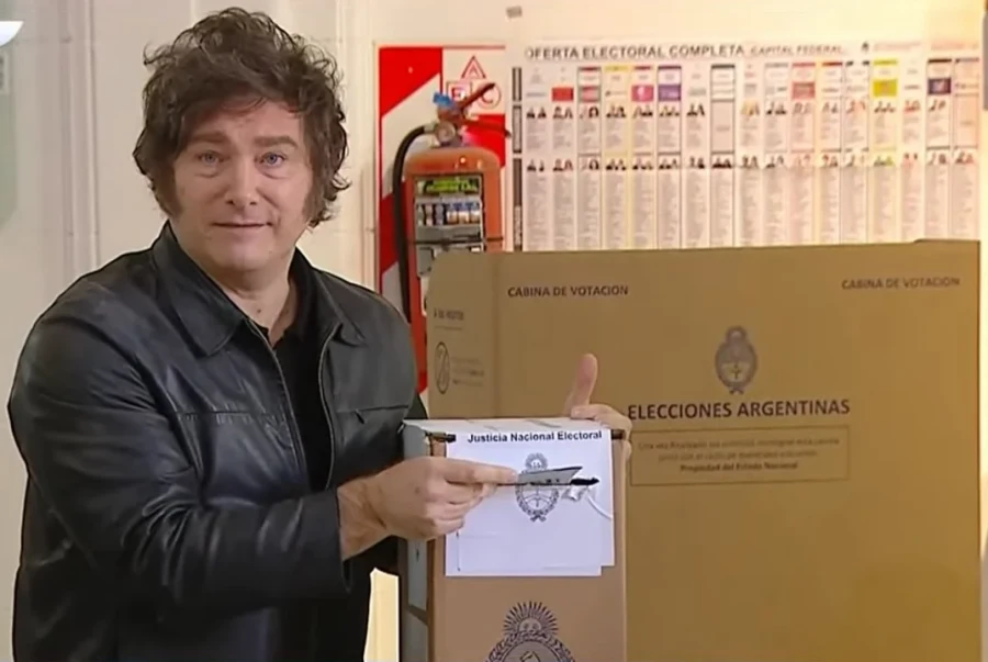 Así votó Javier Milei.
