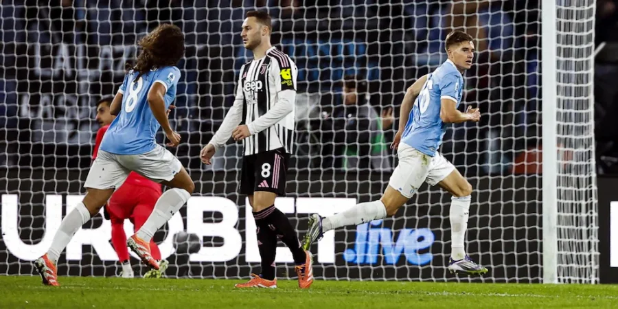 Toma Basic remata al arco, en el que fue el único gol del partido.
