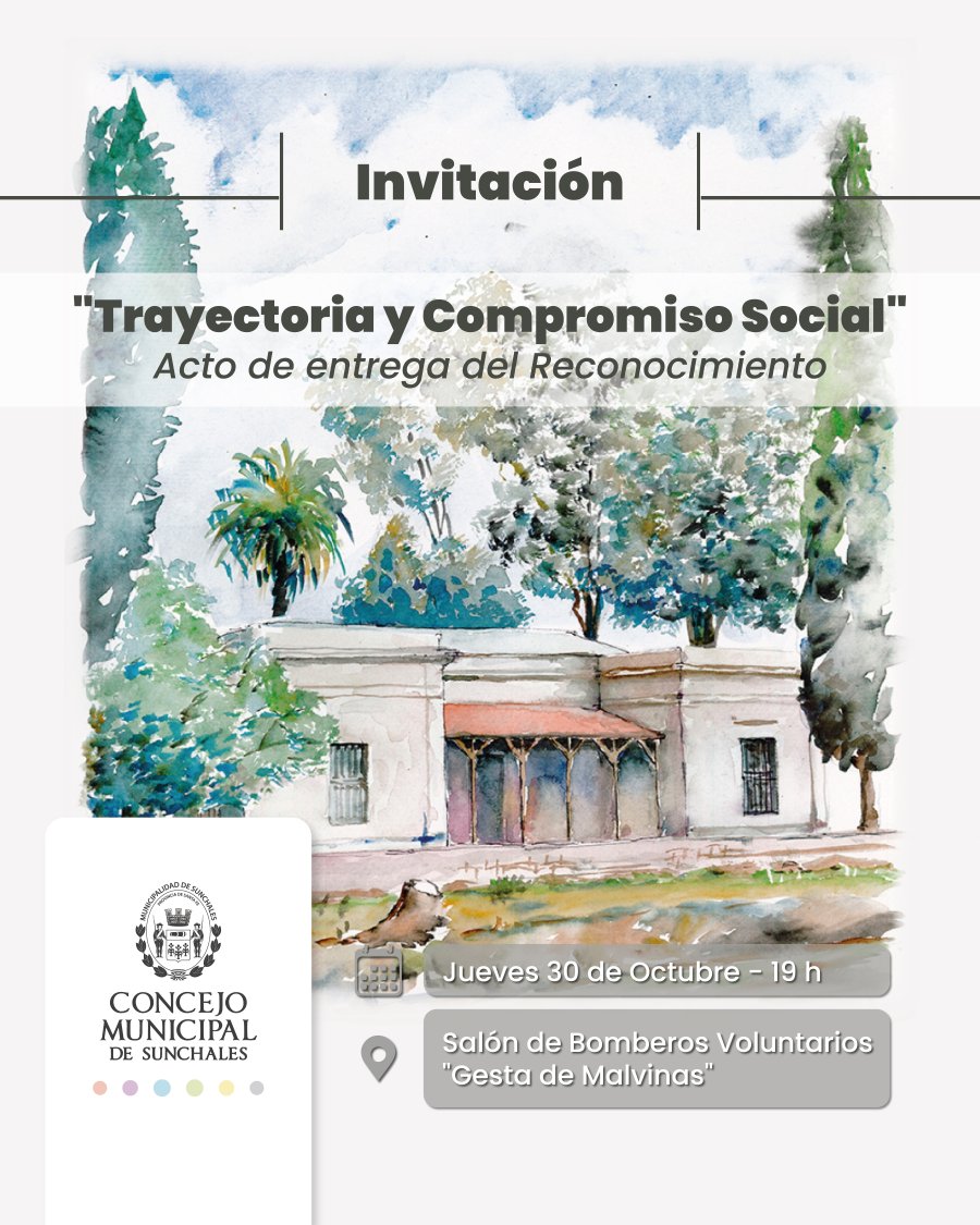 La invitación a la ceremonia.