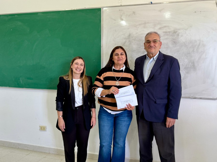 Bárbara Chivallero, María Florencia Celis y Alcides Calvo.