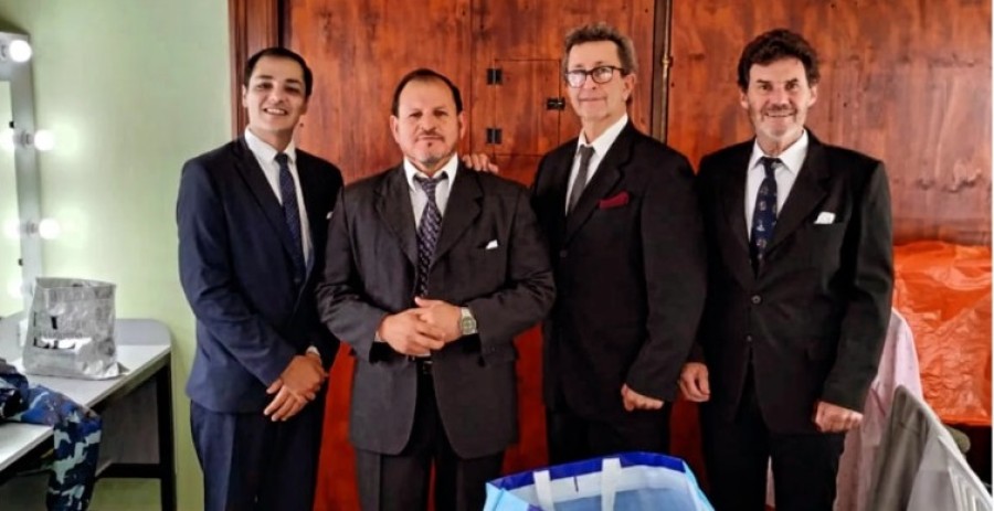 Los cuatro actores que dan vida a la pieza teatral.