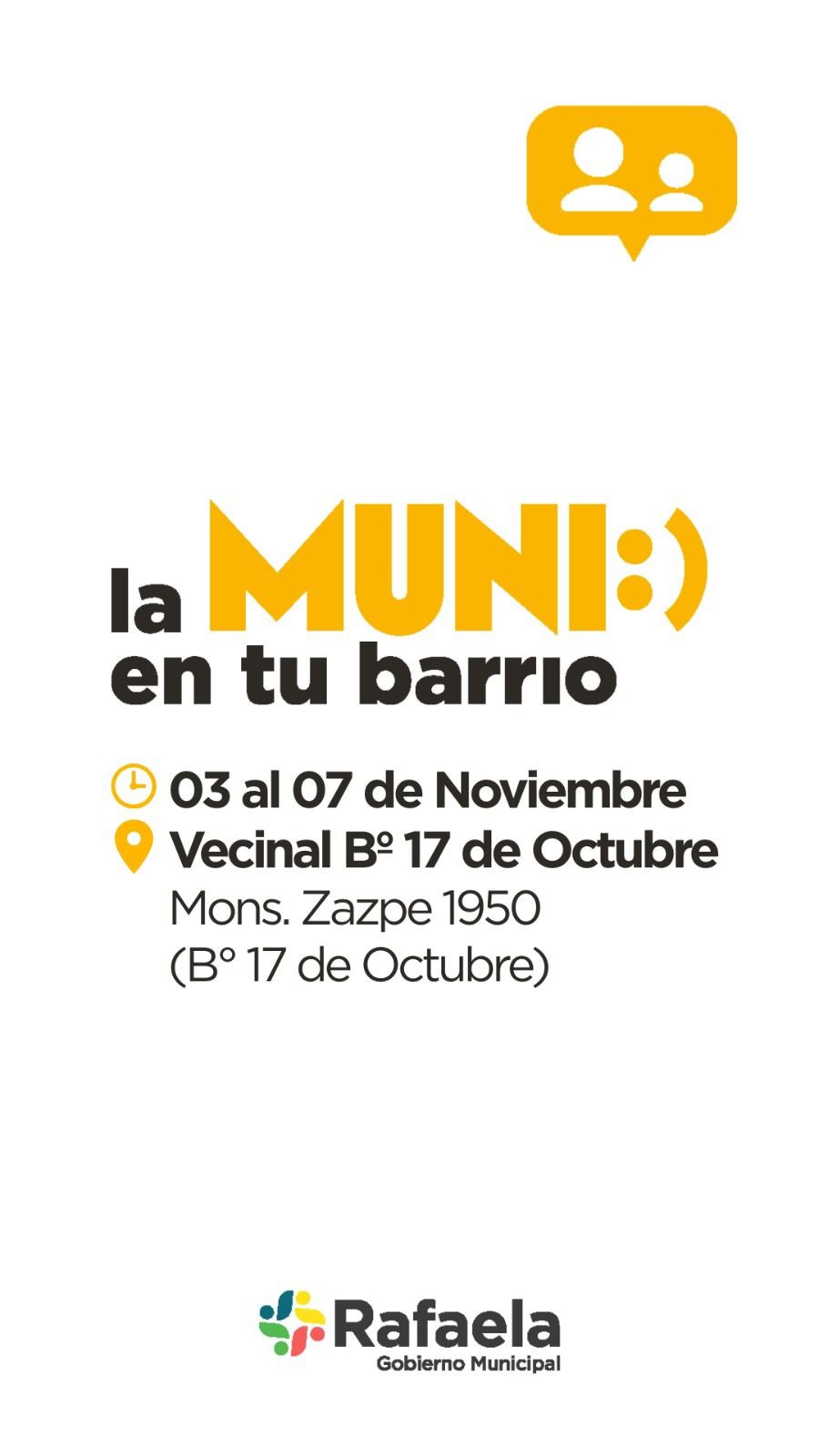 La Muni en tu Barrio llega al 17 de Octubre.