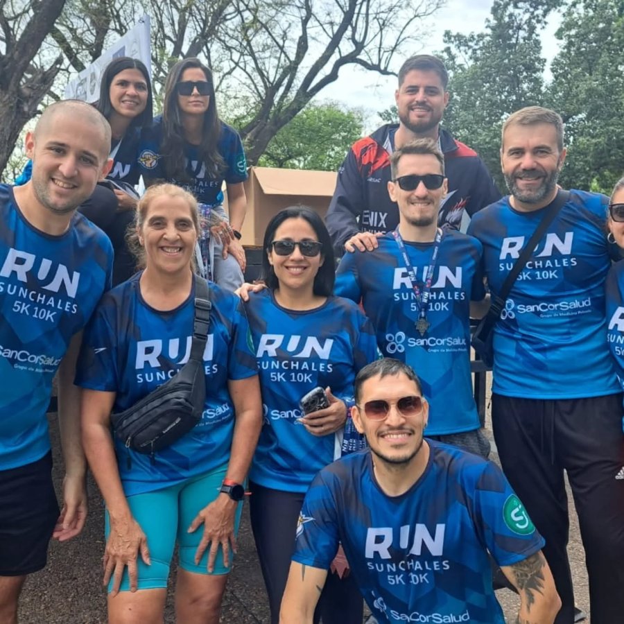 Algunos de los participantes en la actividad deportiva.