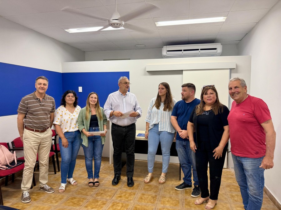 Un instante de la reciente visita.