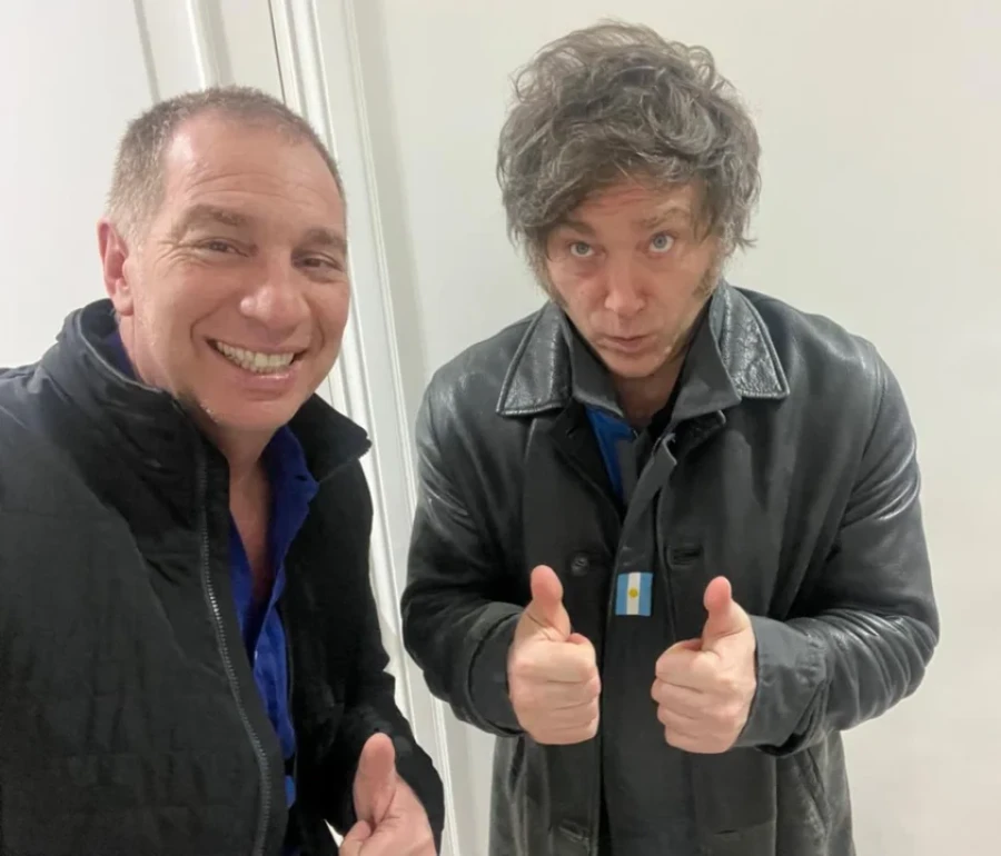 Javier Milei y Diego Santilli.