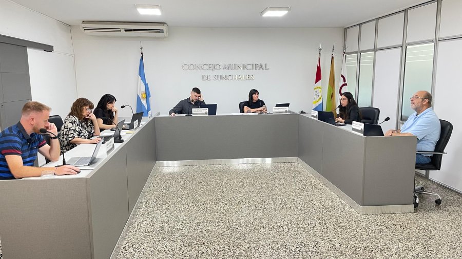 Los ediles sunchalenses durante el encuentro del último jueves.