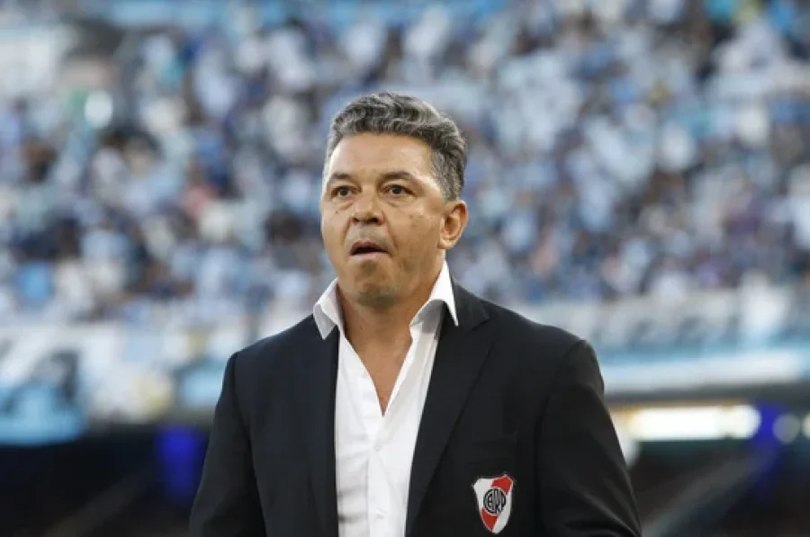 Marcelo Gallardo durante la derrota ante Racing.