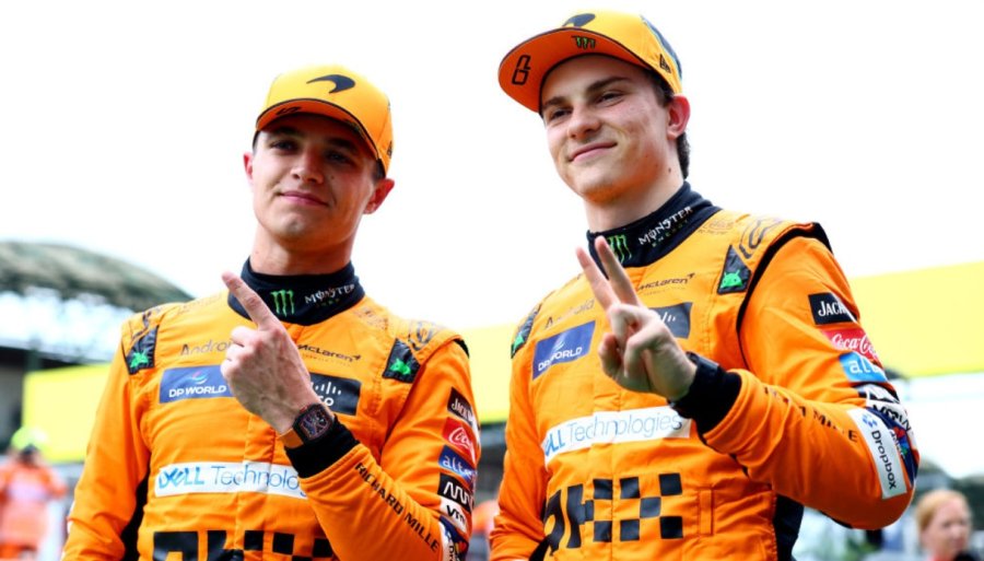 Lando Norris y Oscar Piastri están amenazados por Max Verstappen.