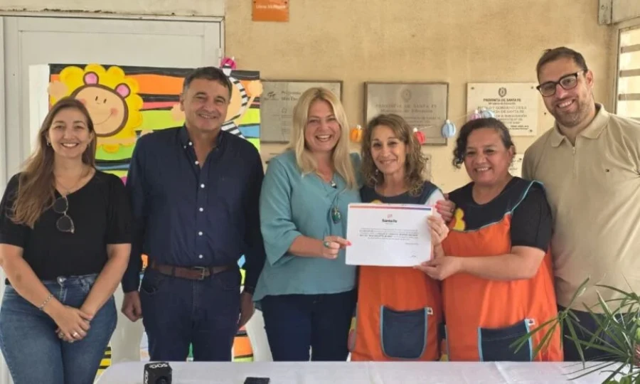 Un momento del acto realizado en el Jardín.