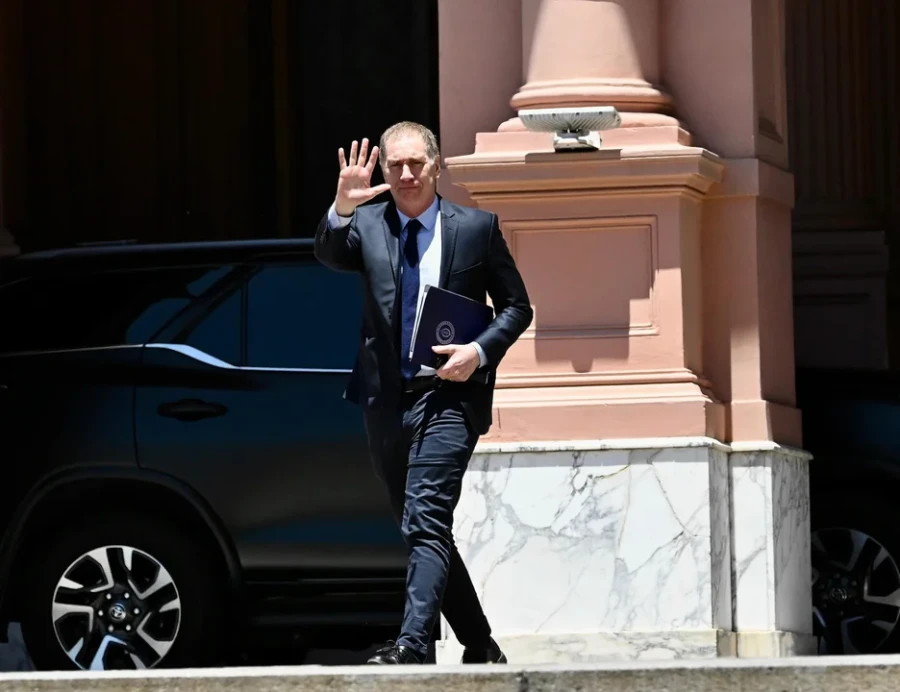 El ministro del Interior, Diego Santilli, en Casa Rosada.