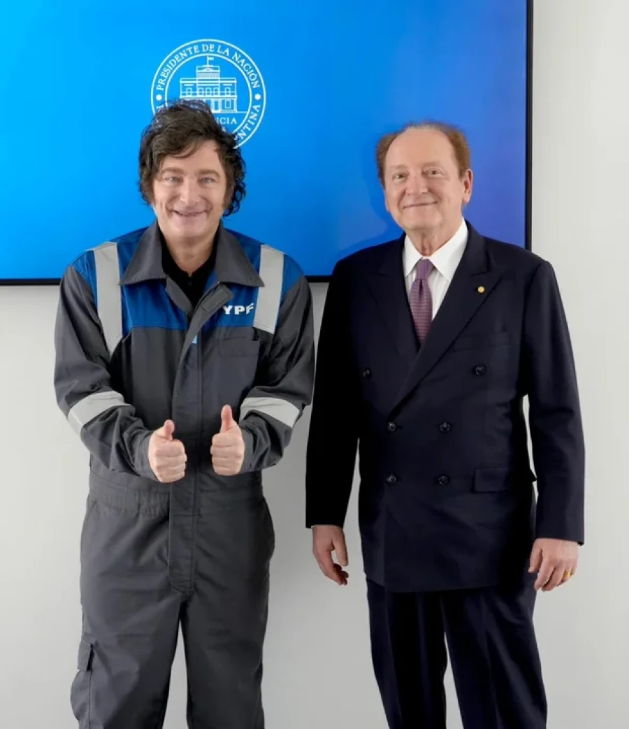 Javier Milei recibió al Nobel de Economía Robert C. Merton en Olivos.