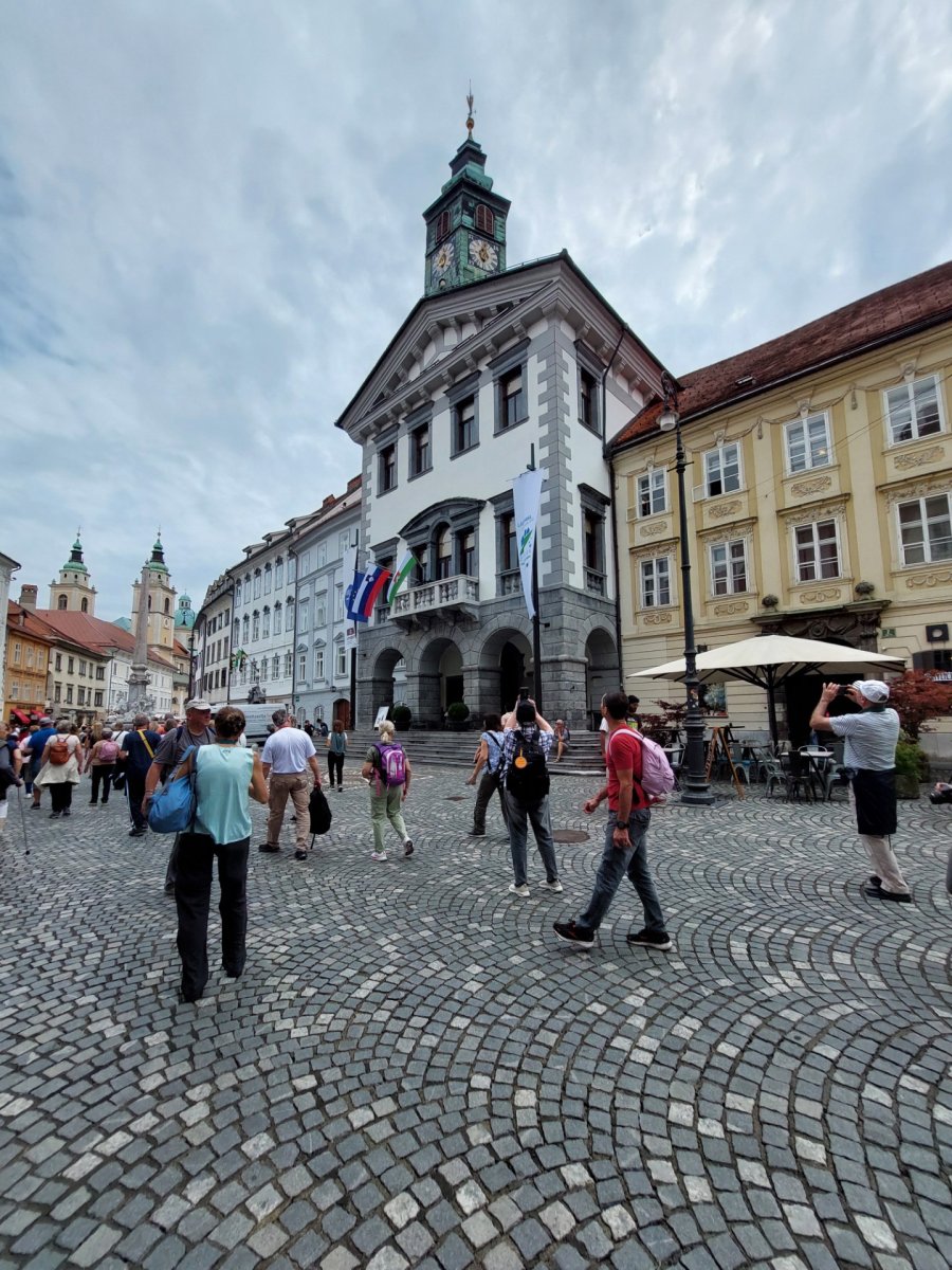 Ayuntamiento de Liubliana en la Repùblica de Eslovenia.