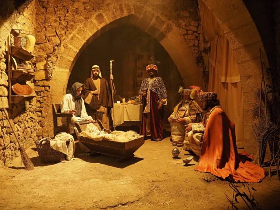 Un pesebre viviente en Cataluña.