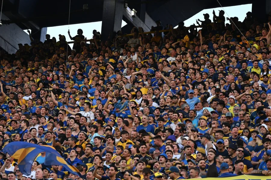 Hinchas de Boca durante el Superclásico ante River por la fecha 15 del Torneo Clausura 2025.