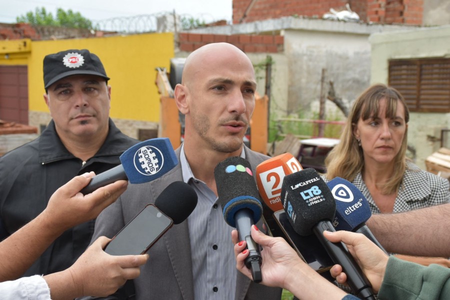 Esteban Santantino brind&oacute; detalles sobre la pol&iacute;tica para derribar puestos de venta de drogas en la Provincia. (SCS)