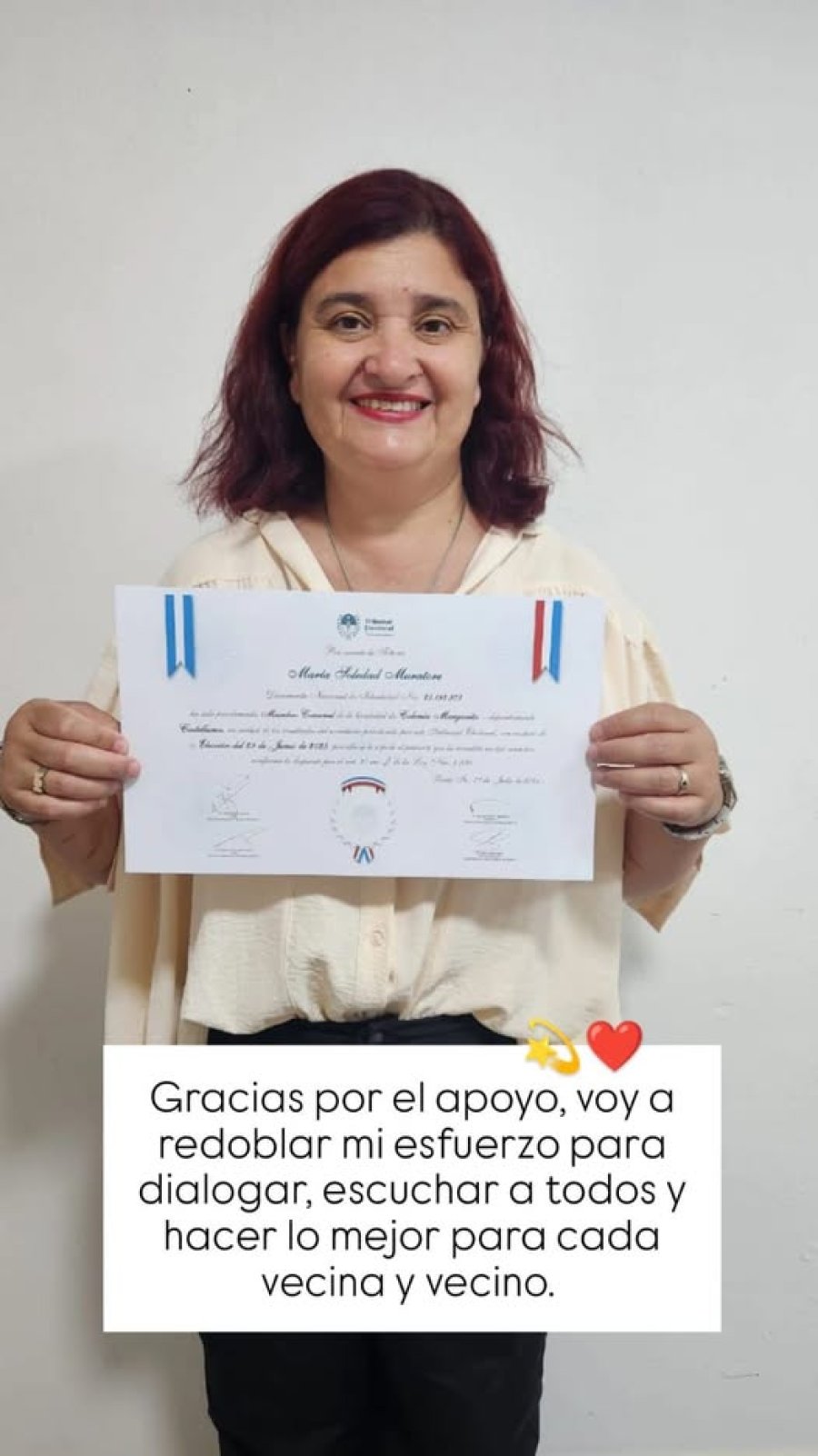 La titular de la Comuna.