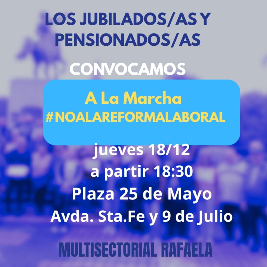 MOVILIZACION. Los jubilados y pensionados de la ciudad marchar&aacute;n este jueves en el centro rafaelino en contra de la reforma laboral.