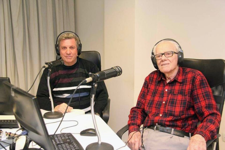 Con mi maestro en el periodismo: Leonelo Bellezze.