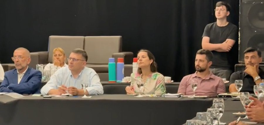 Juan Scavino, Lisandro M&aacute;rsico, Paz Caruso, Juan Senn y Maximiliano Postovit, concejales de la ciudad.