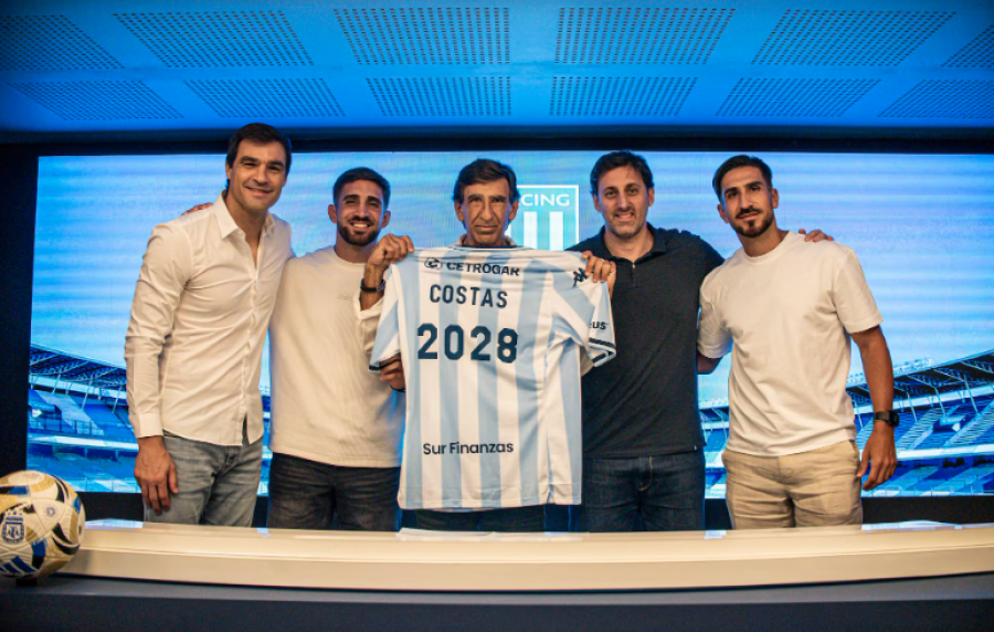Costas y Racing seguir&aacute;n juntos por tres a&ntilde;os m&aacute;s.