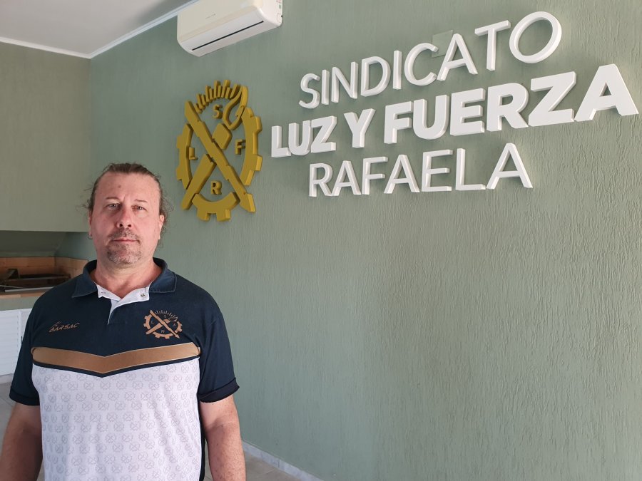 Sebasti&aacute;n Beccaria, secretario General de Luz y Fuerza Rafaela.