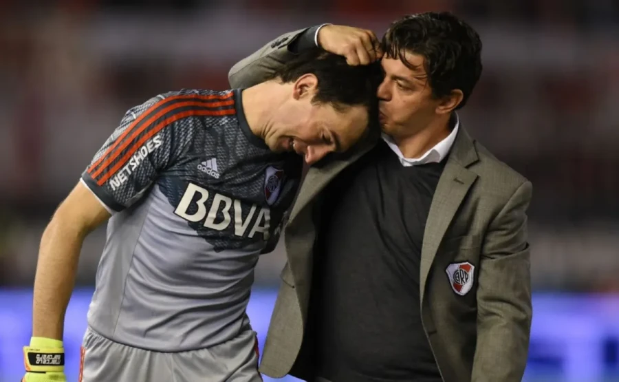 LINDOS TIEMPOS. Barovero y Gallardo, hace una d&eacute;cada.