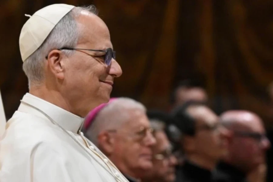 El Papa Le&oacute;n XIV, ayer, en el Concierto de Navidad en la Capilla Sixtina.