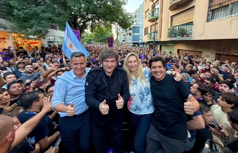 El presidente Javier Milei en la provincia de C&oacute;rdoba.