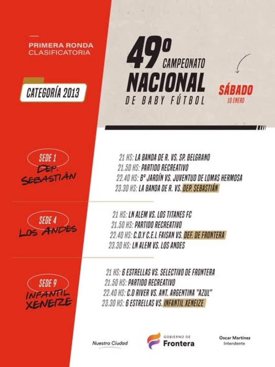 Cronograma difundido por el Municipio.