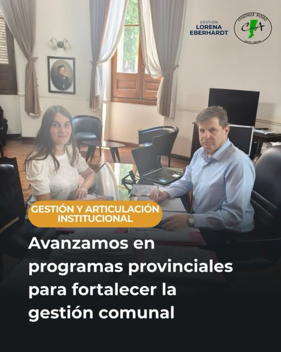 Lorena Eberhardt y Horacio Ciancio durante el encuentro.