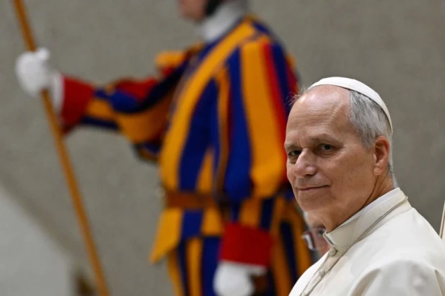 EL PASADO MI&Eacute;RCOLES. El Papa durante la Audiencia General junto a un guardia suizo.