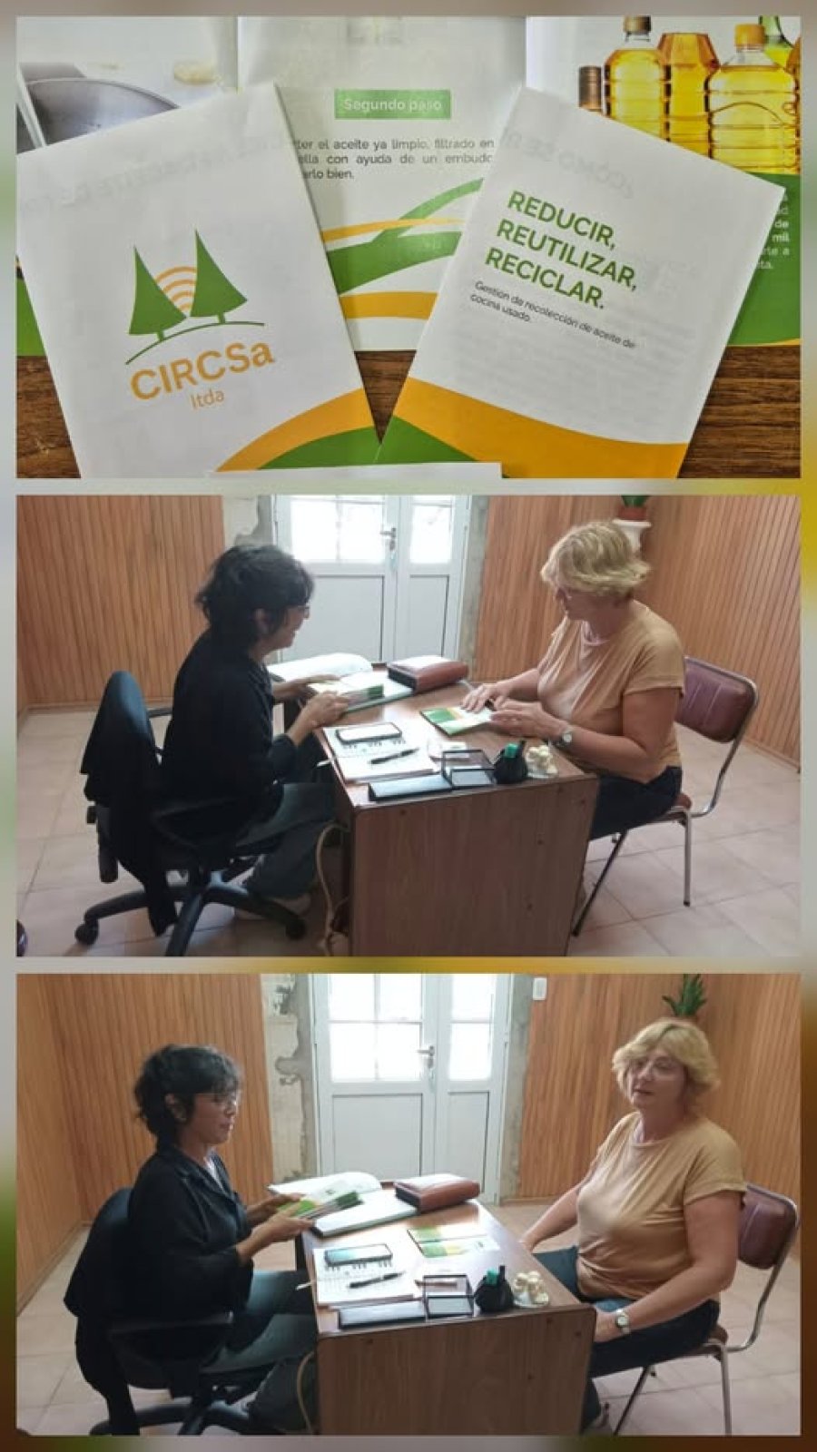 Marisabel Palacios y Ana Mar&iacute;a Cer&eacute; durante el encuentro.