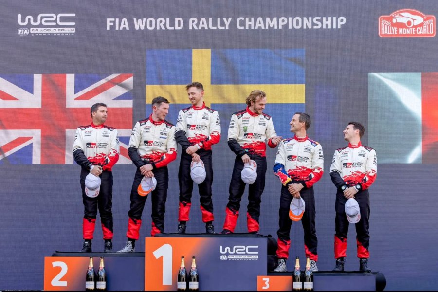 Los pilotos de Toyota coparon el podio del Rally de Montecarlo.