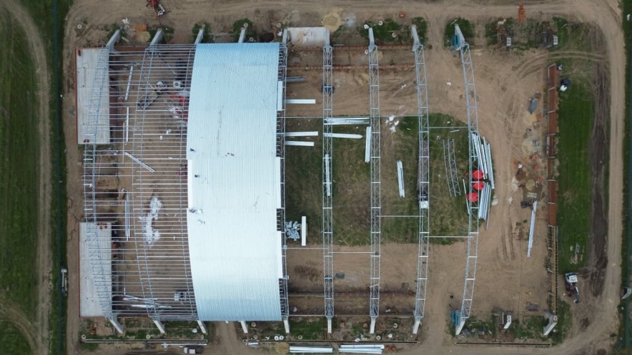 Vista a&eacute;rea del nuevo vel&oacute;dromo que se construye en el suroeste de la ciudad.