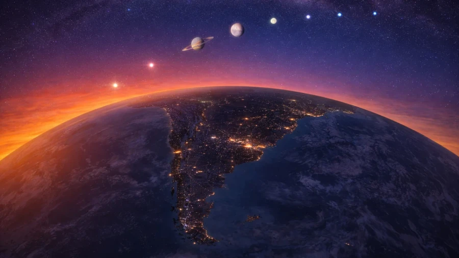 La alineaci&oacute;n de los planetas podr&aacute; ser vista en Argentina y en el hemisferio Sur..