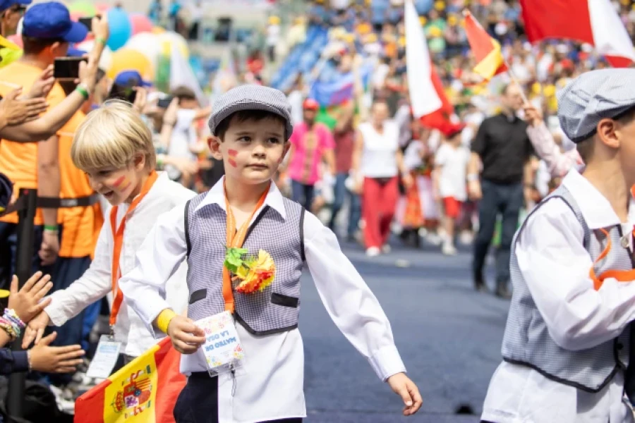Primera Jornada Mundial de los Ni&ntilde;os en el Estadio Ol&iacute;mpico de Roma.