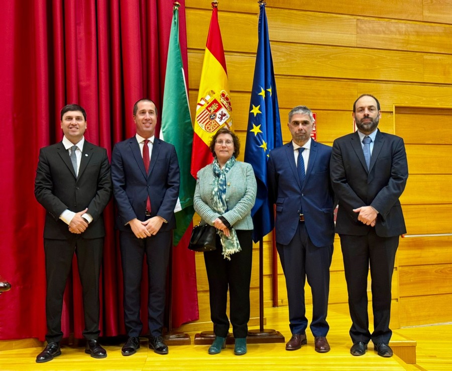 El Dr. Pablo Lorenzetti (segundo de izquierda a derecha) durante una de las actividades acad&eacute;micas en el sur de Espa&ntilde;a.