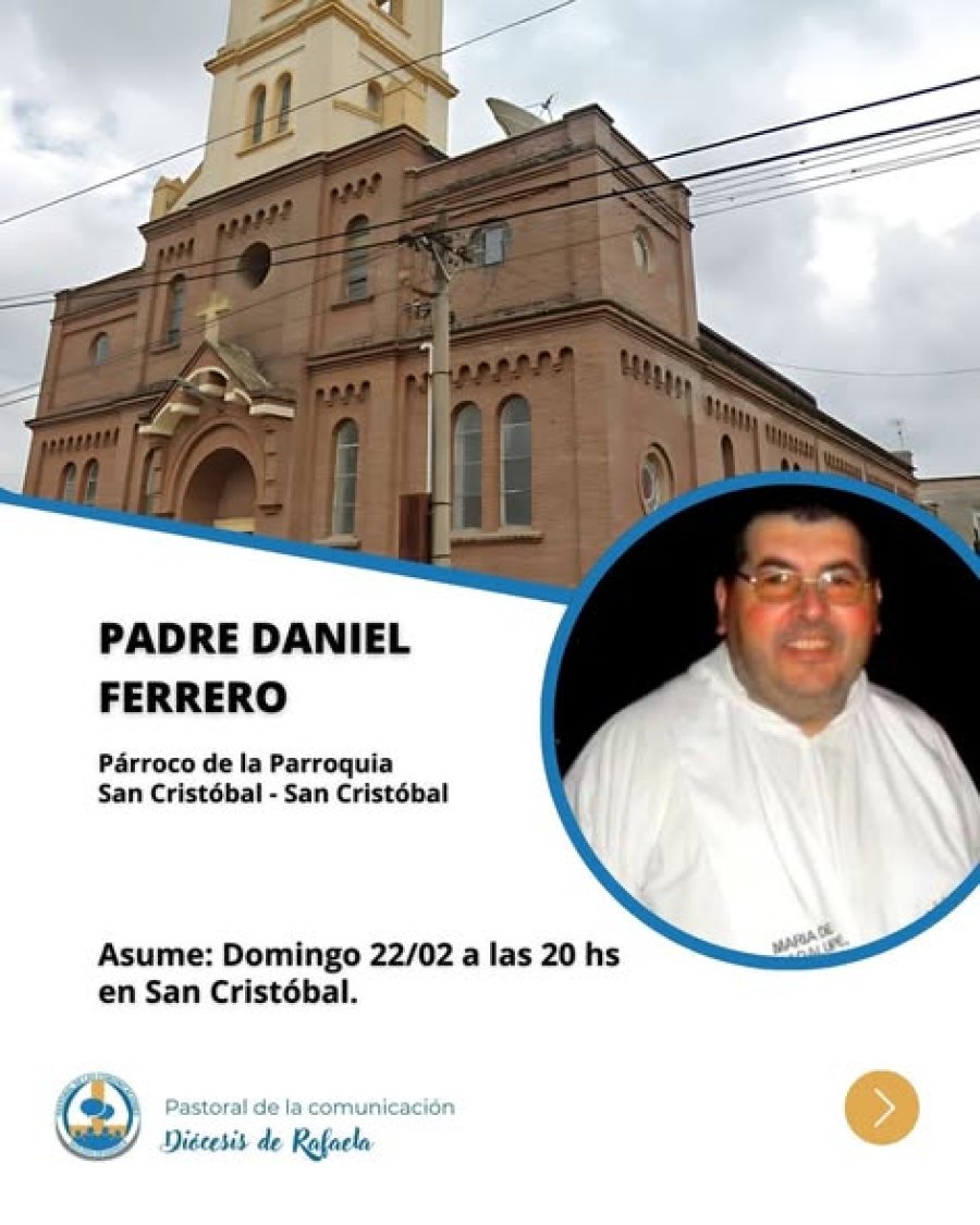 El sacerdote que asumir&aacute; como p&aacute;rroco.