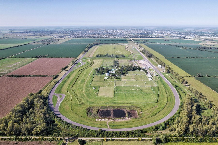 Una vista a&eacute;rea del predio del Aut&oacute;dromo Ciudad de Rafaela en la zona norte de la ciudad. (FOTO SCS)