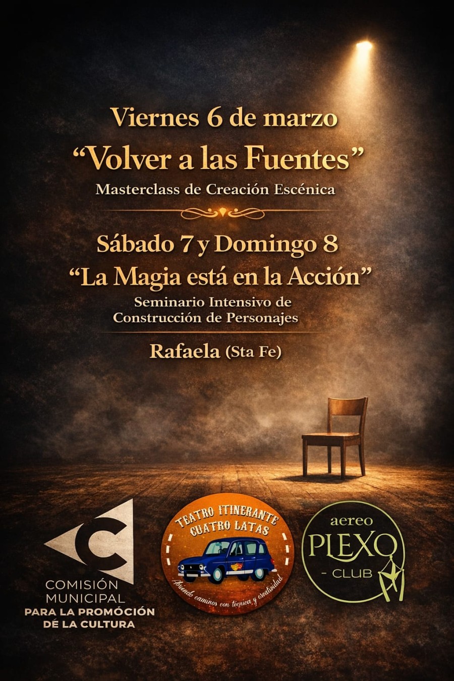 Masterclass y seminario de creaci&oacute;n esc&eacute;nica.