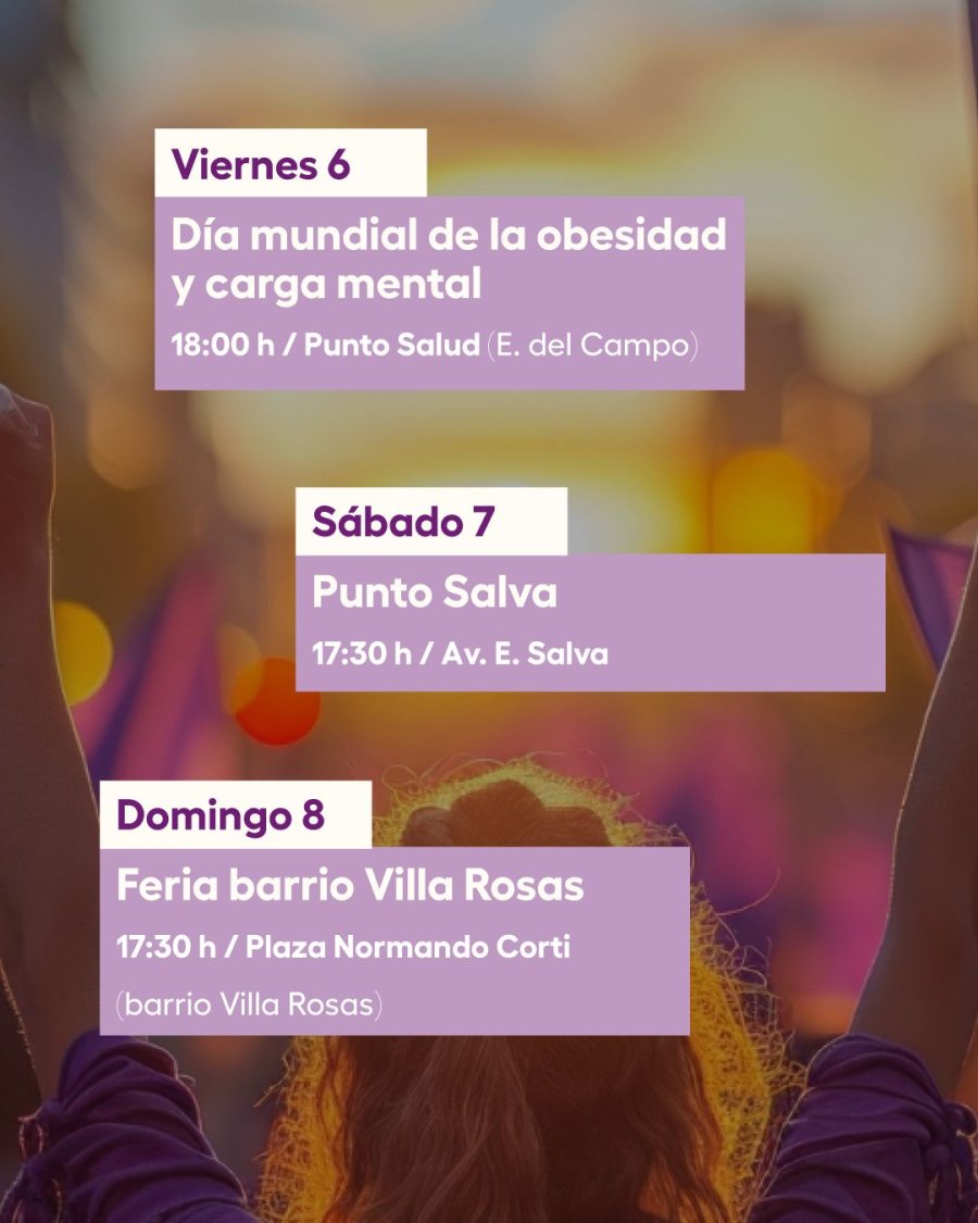 NUTRIDA AGENDA. El municipio local llevar&aacute; adelante distintas acciones durante el fin de semana en el marco del 8M.