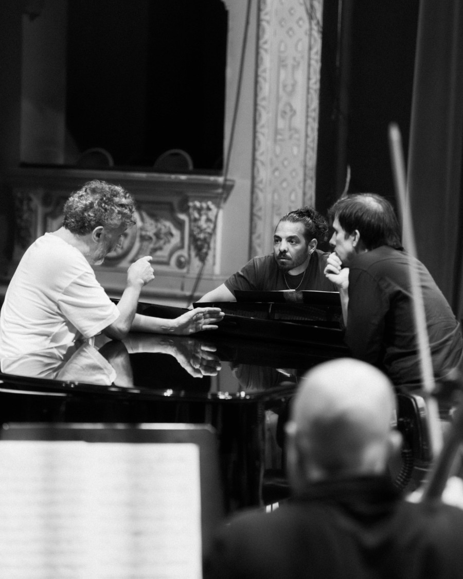 Lucas Querini junto a Fito P&aacute;ez.