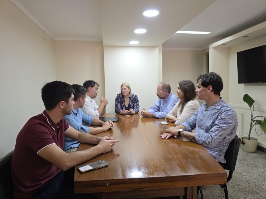 Una delegaci&oacute;n del PRO Rafaela encabezada por Mauricio Basso y Hugo Menossi se reunieron con la titular del PRO Santa Fe, Gisela Scaglia.