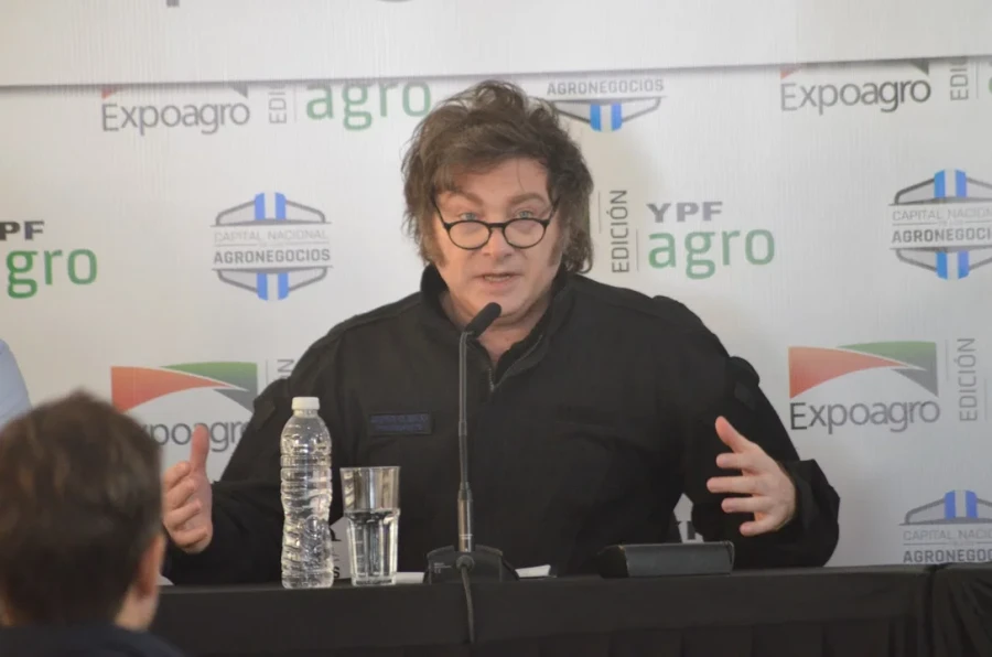 Javier Milei, en Expoagro.