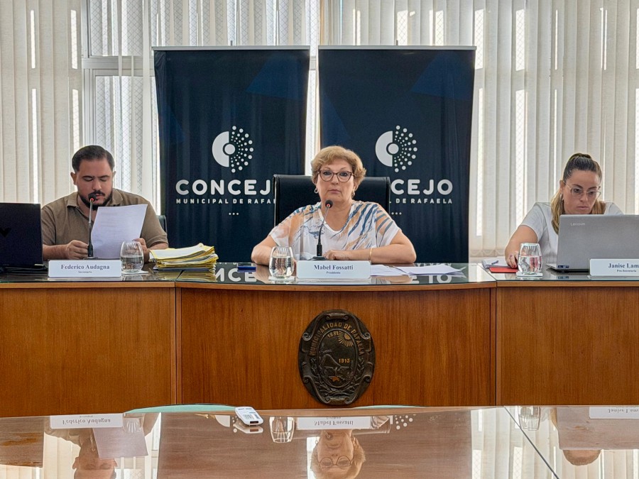 La presidente del Concejo, Mabel Fossatti, durante la sesi&oacute;n de este jueves.