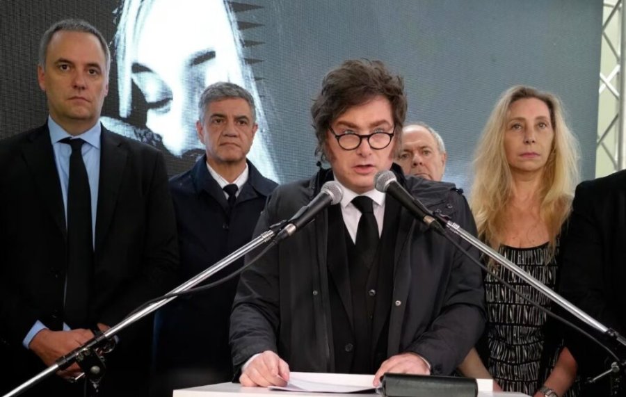 EN EL ACTO. En un nuevo aniversario del atentado a la embajada, Milei ratific&oacute; su alianza con Israel.