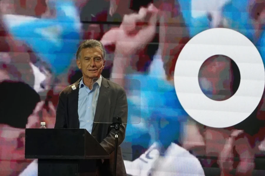 El ex presidente Mauricio Macri en su primer encuentro con el PRO.