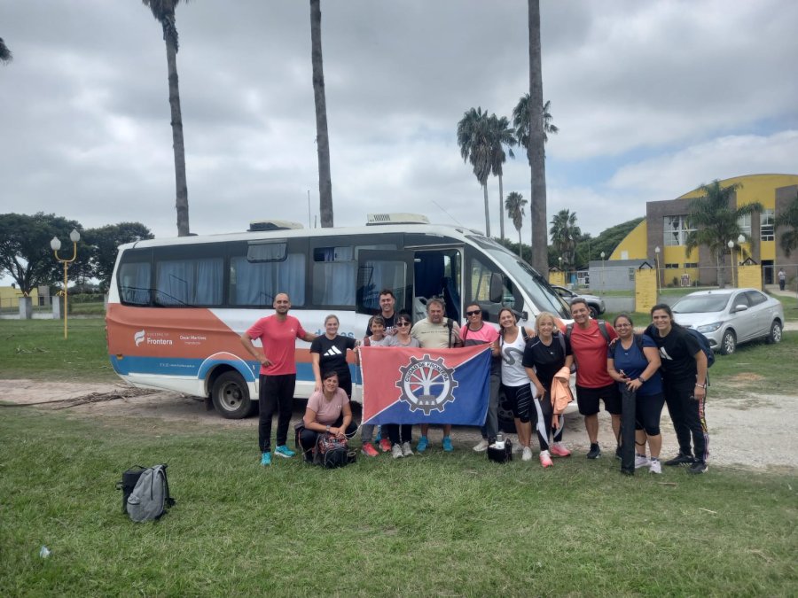 Los docentes fronterenses que viajaron a San Jorge.